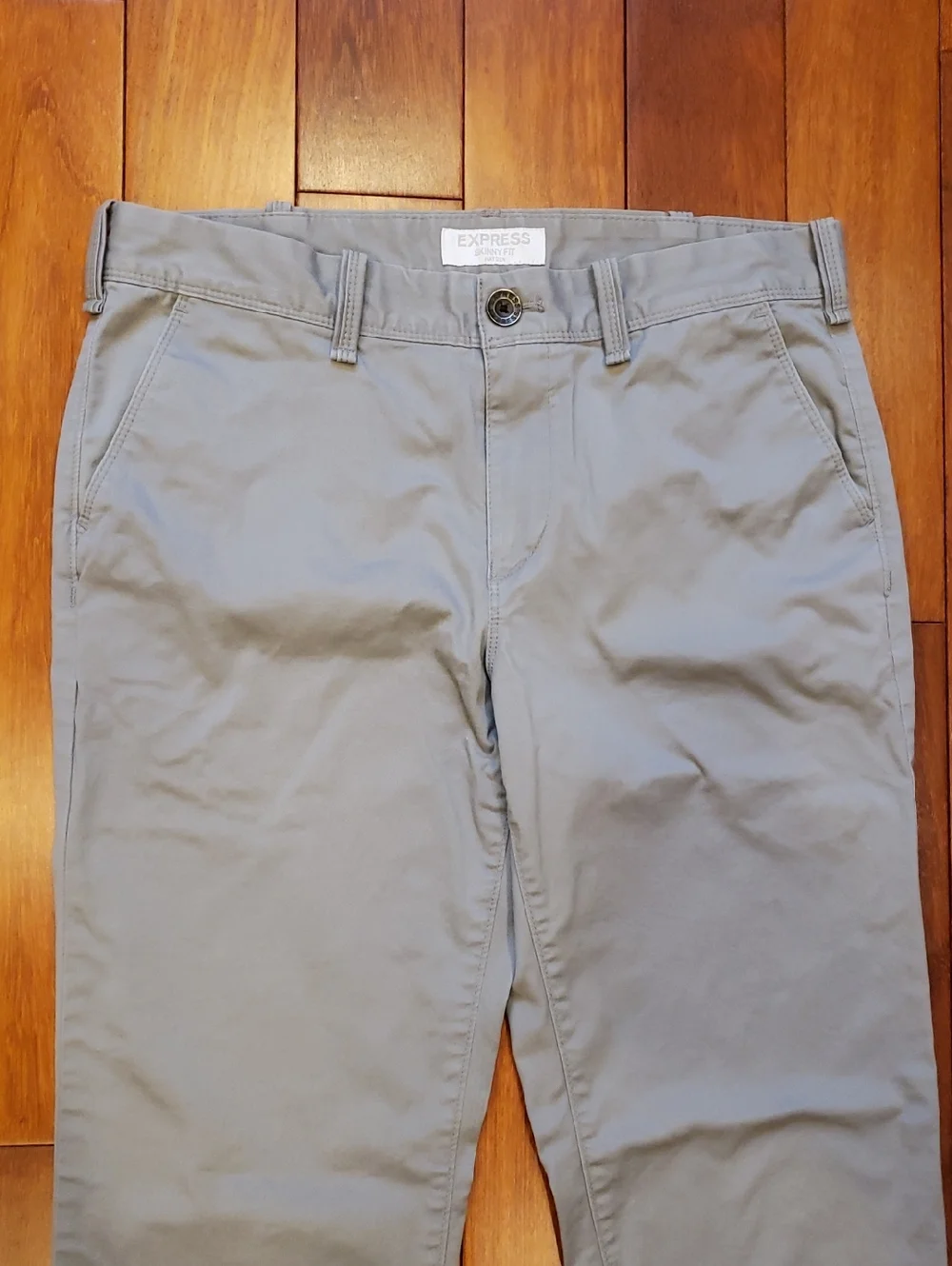 Express Men's Skinny 29/30 Light Gray Slacks Trousers